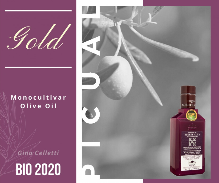Medalla de Oro en Monocultivar Olive Oil 2020